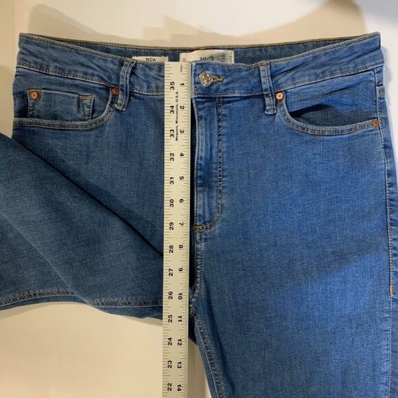 Mango Women's NOA‎ High Rise Cotton Stretch Tapered Denim Jeans Size 10 - Picture 13 of 14